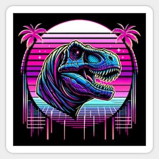 Synthwave T-rex Sticker